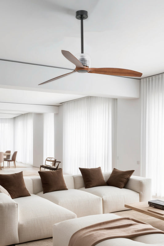 DECO FAN M Ventilador negro/nogal