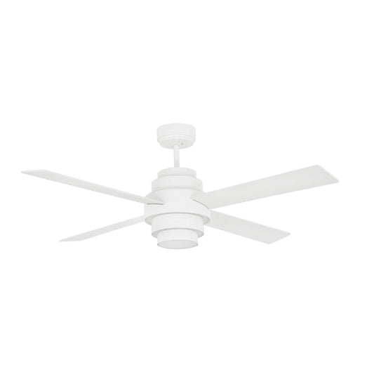 Ceiling fan with light 110V DISC FAN Ø132 CMS WHITE 4 BLADES LED 33W