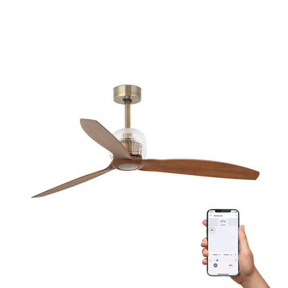DECO VENTILAATOR M Antiik kuld/pähkel ventilaator TUYA