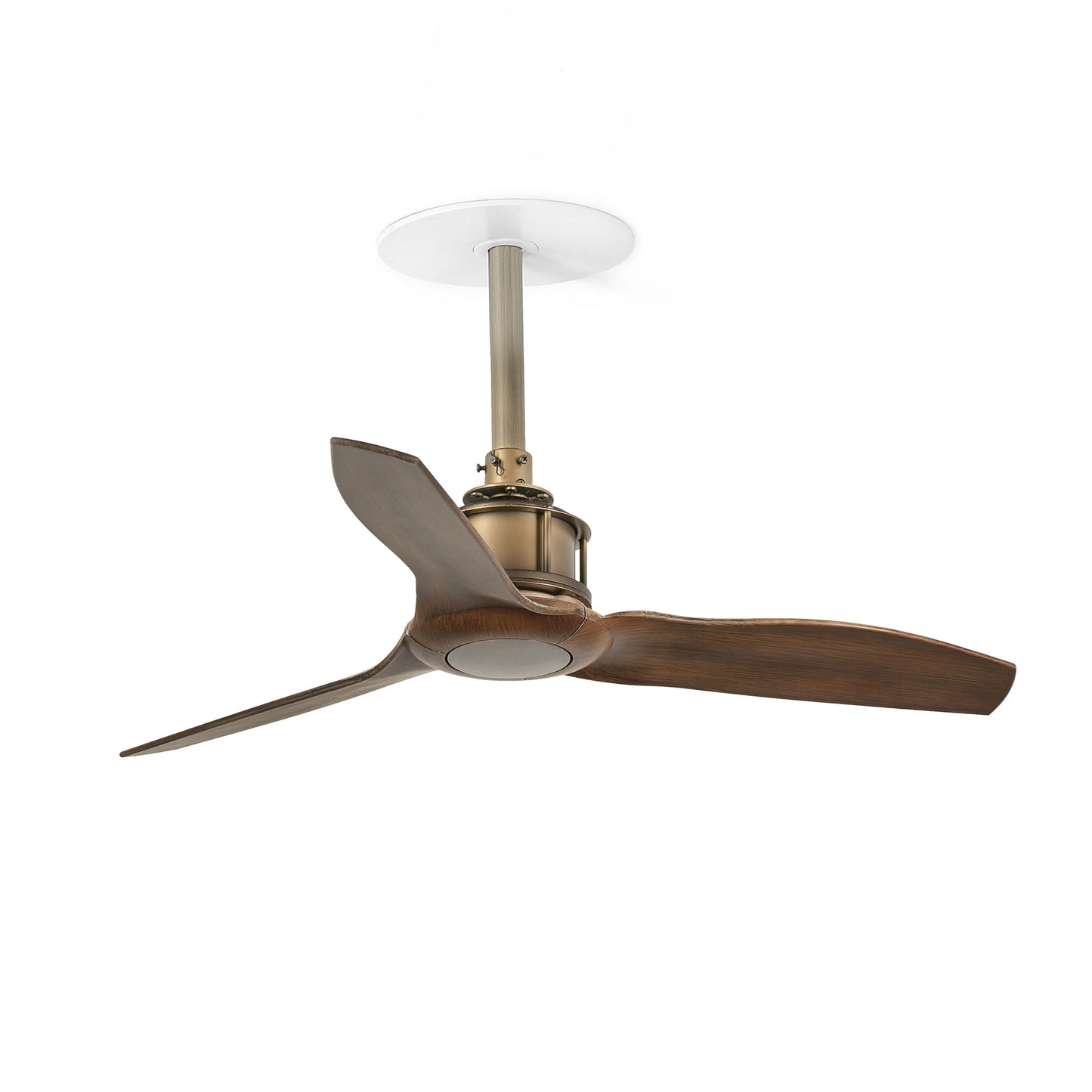 JUST FAN S RECESSED Antiikkuld/pähkel ventilaator seinakontroller valge