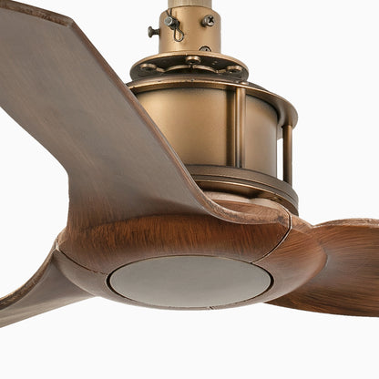 Ventilatore da soffitto senza luce JUST FAN S Ø810 ORO ANTICO 3P NOCE THUYA