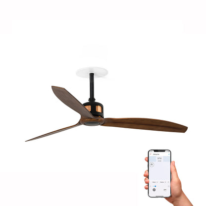 COPPER FAN RECESSED M must Black/walnut fan Wall Control 2700K SWT TUYA 110V 1-10V