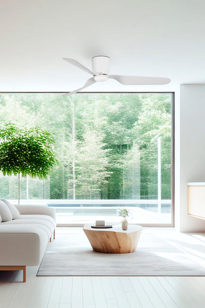 PEMBA L LED valge ventilaator 3000K