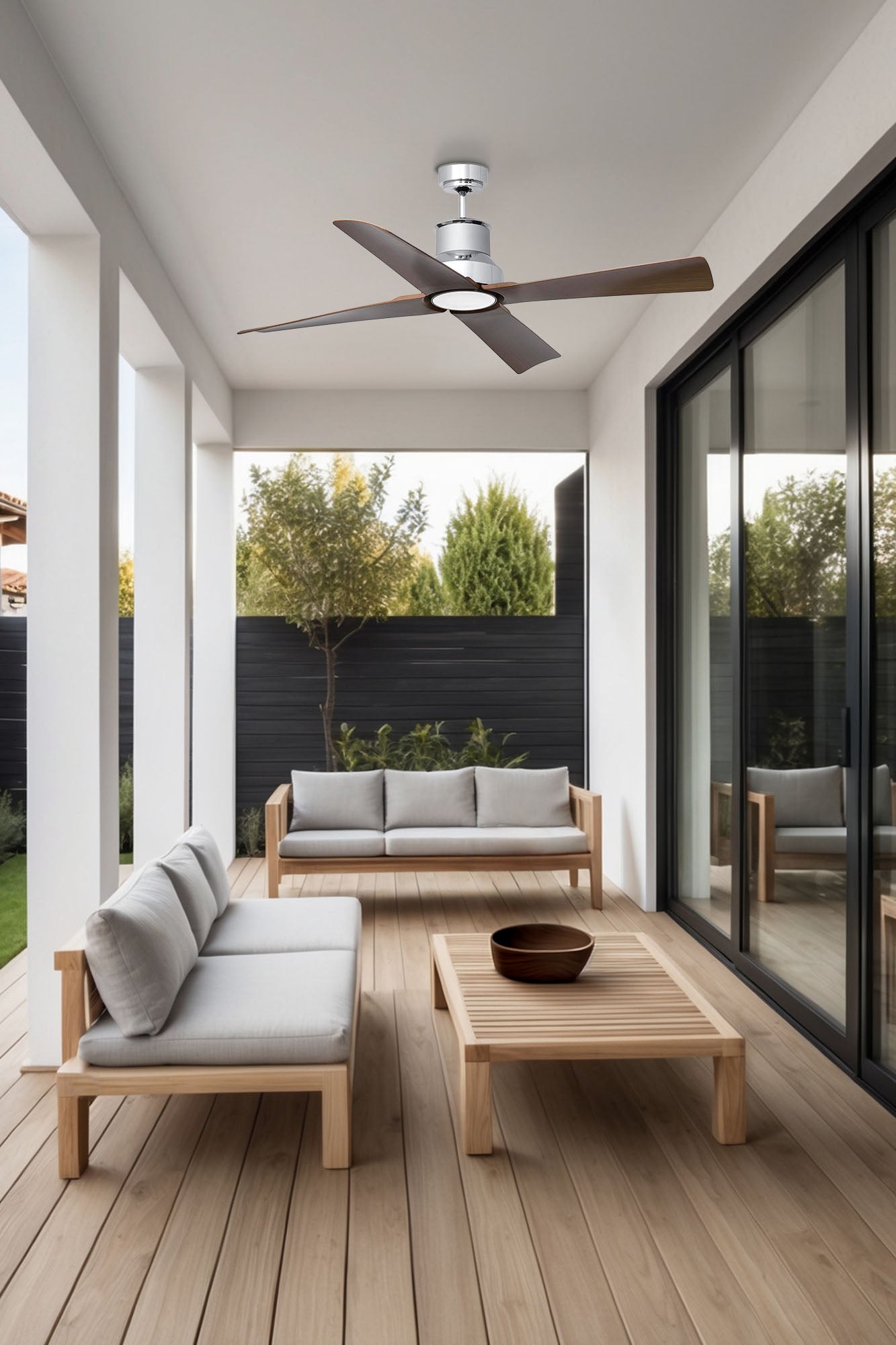UL WINCHE Ø130 DC CROMO 4 PALAS MADERA