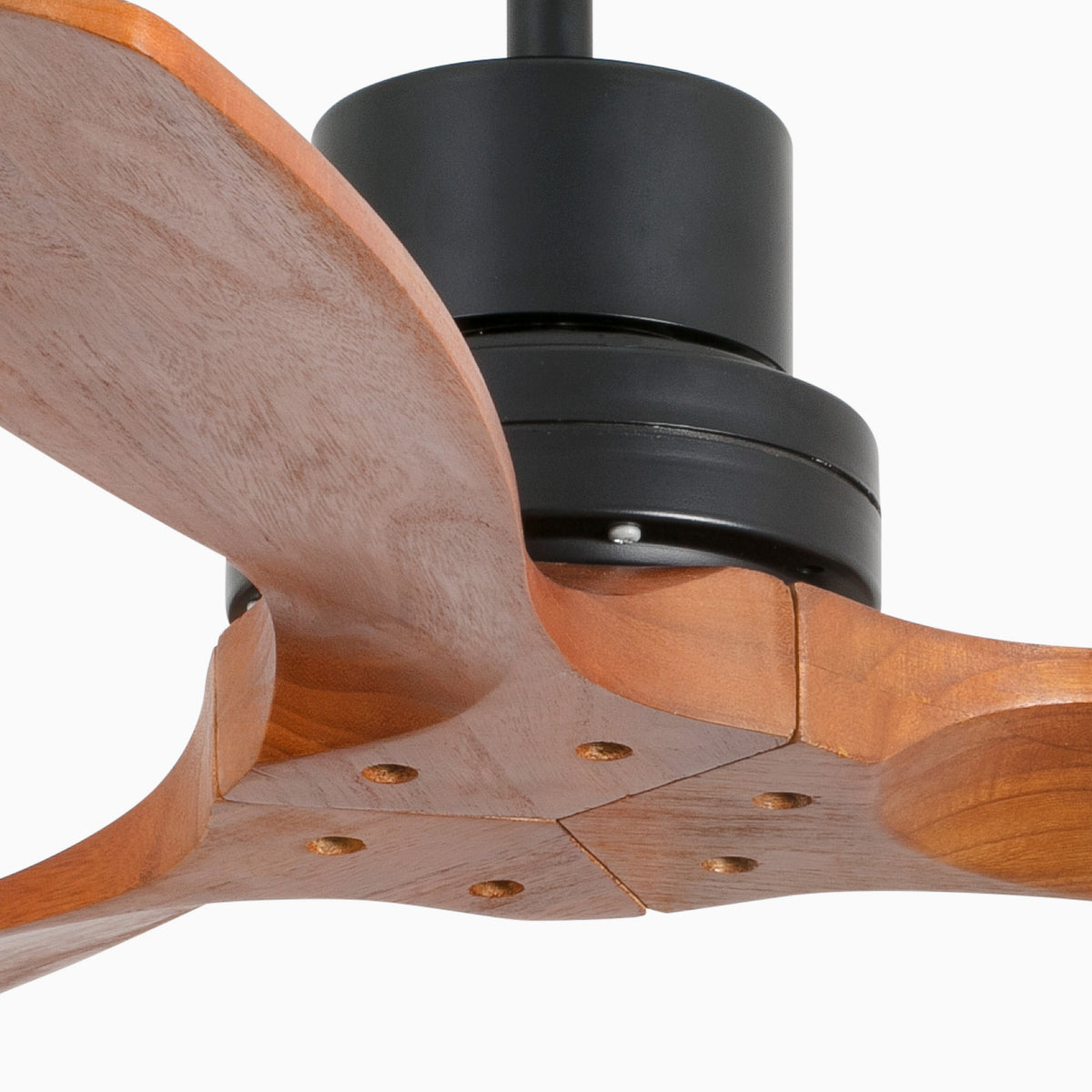Ventilateur de plafond sans éclairage MINI LANTAU S DC Ø1070 NOIR MAT 3 PALES NOYER