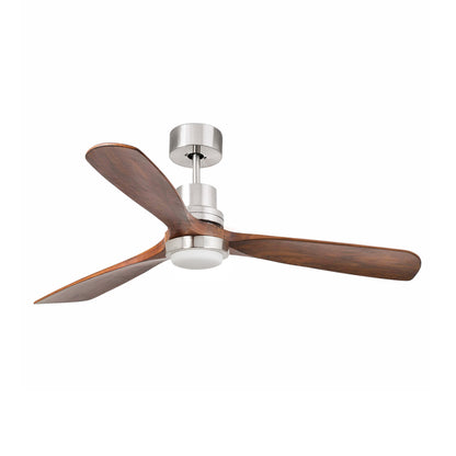 LANTAU L LED Matt nikkel/pähklipuu ventilaator