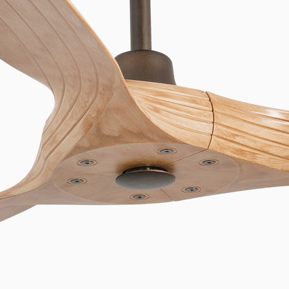 Valoton kattotuuletin MOREA Ø1520mm BROWN 3 MAPLE-BLADES
