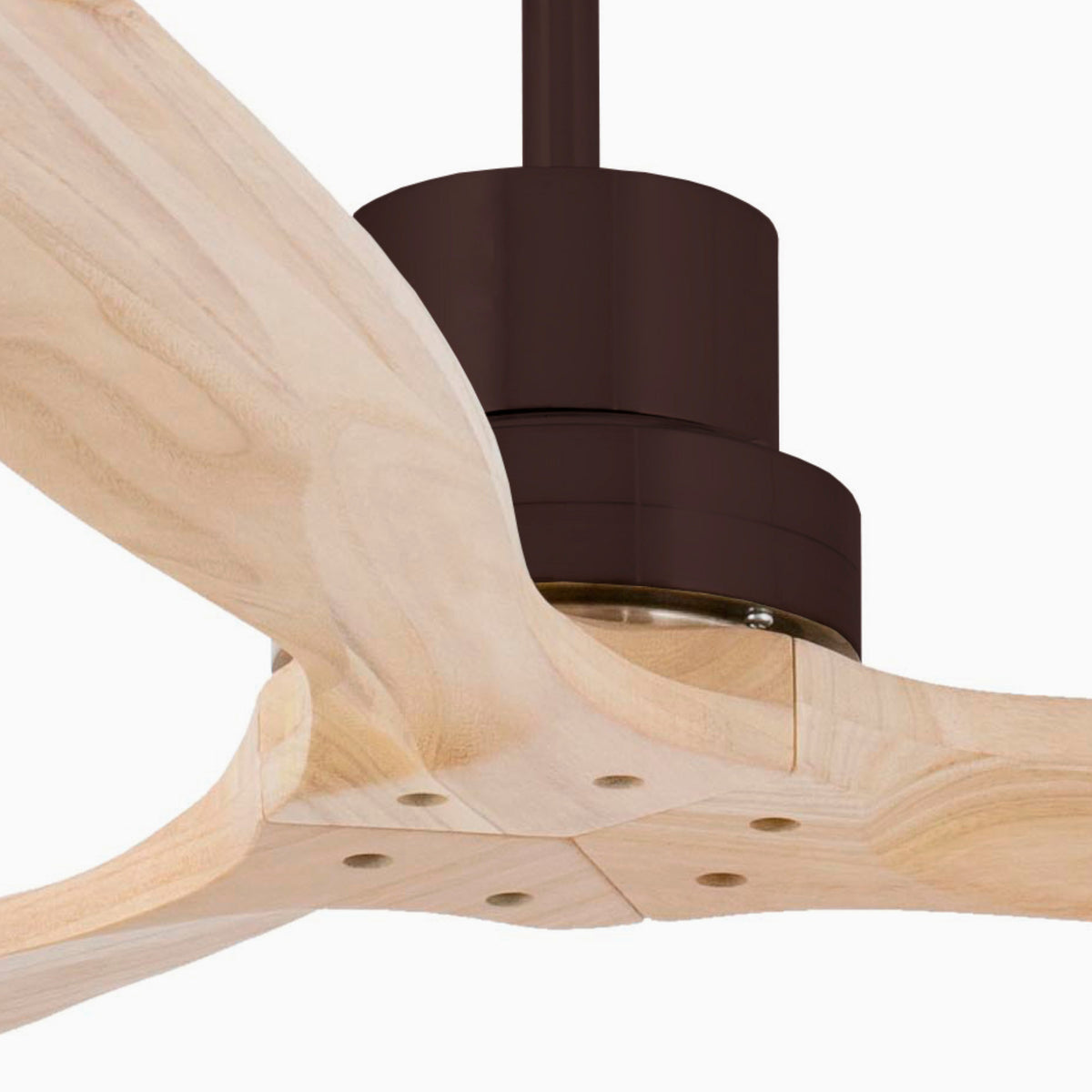 Ventilatore da soffitto senza luce LANTAU L DC Ø1320 MARRONE 3 PALE IN PINO