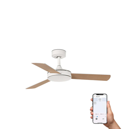 MINI MALLORCA S valge/vahtra ventilaator TUYA