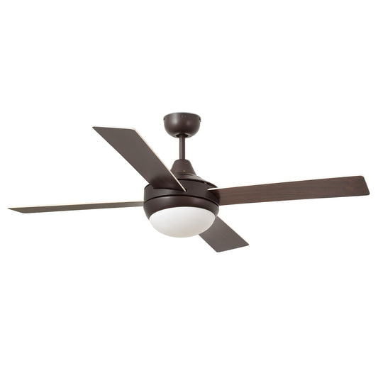 Ceiling fan with light 110V ICARIA Ø1320MM BROWN 4 BLADE 2xE27
