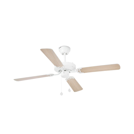 Ceiling fan without light 110V JAKARTA Ø1210MM WHITE 4 BLADES