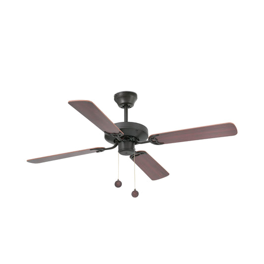 Ceiling fan without light 110V JAKARTA Ø1210MM BROWN 4 BLADES