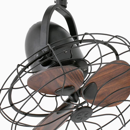 Deckenventilator ohne Licht KEIKI Ø450 BRAUN 3 FLÜGEL