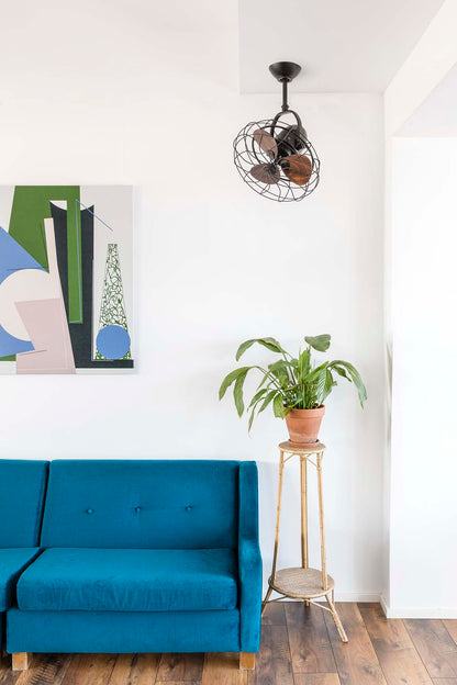 Deckenventilator ohne Licht KEIKI Ø450 BRAUN 3 FLÜGEL