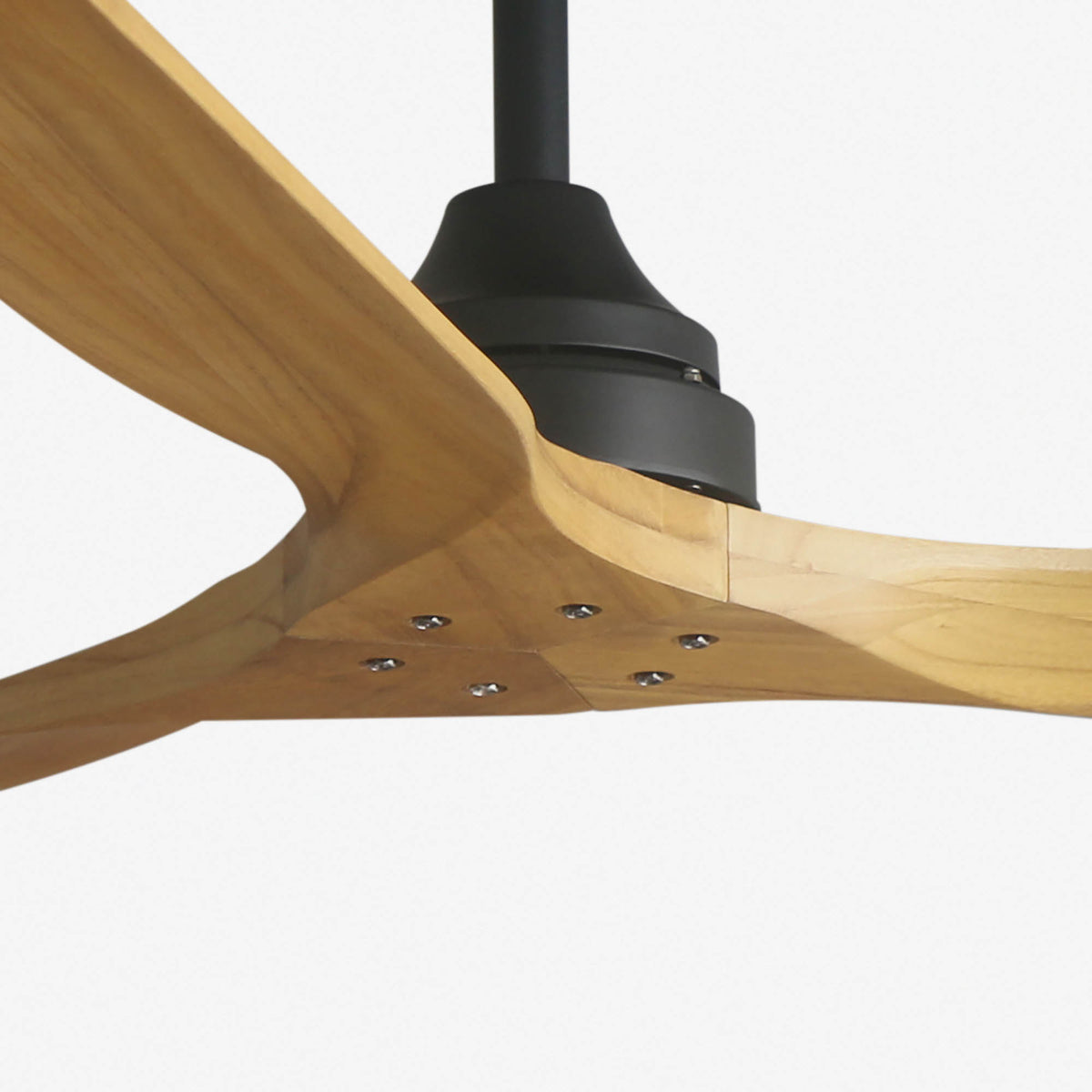 Ventilatore da soffitto senza luce ALO DC Ø1520 NERO 3 PALE IN PINO