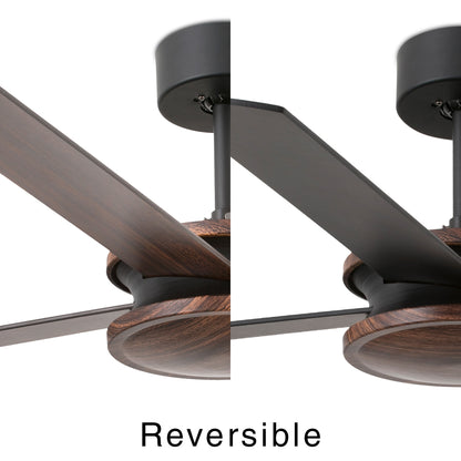 Ventilateur de plafond sans éclairage PULLEY Ø1320 MM MARRON 4 pales