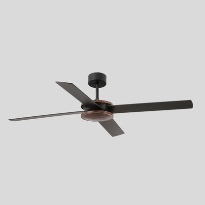 Ventilateur de plafond sans éclairage PULLEY Ø1320 MM MARRON 4 pales