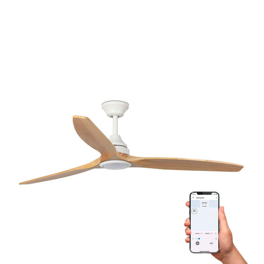 ALO L Valge/männipuidust ventilaatori seina juhtnupp SWT TUYA