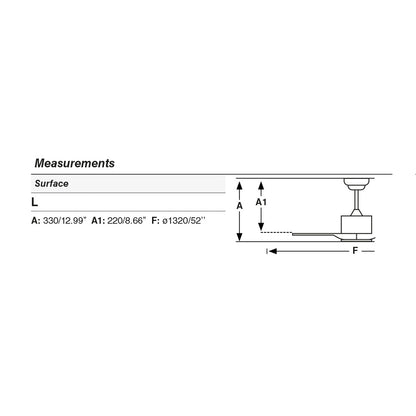 LUZON L Valge ventilaator
