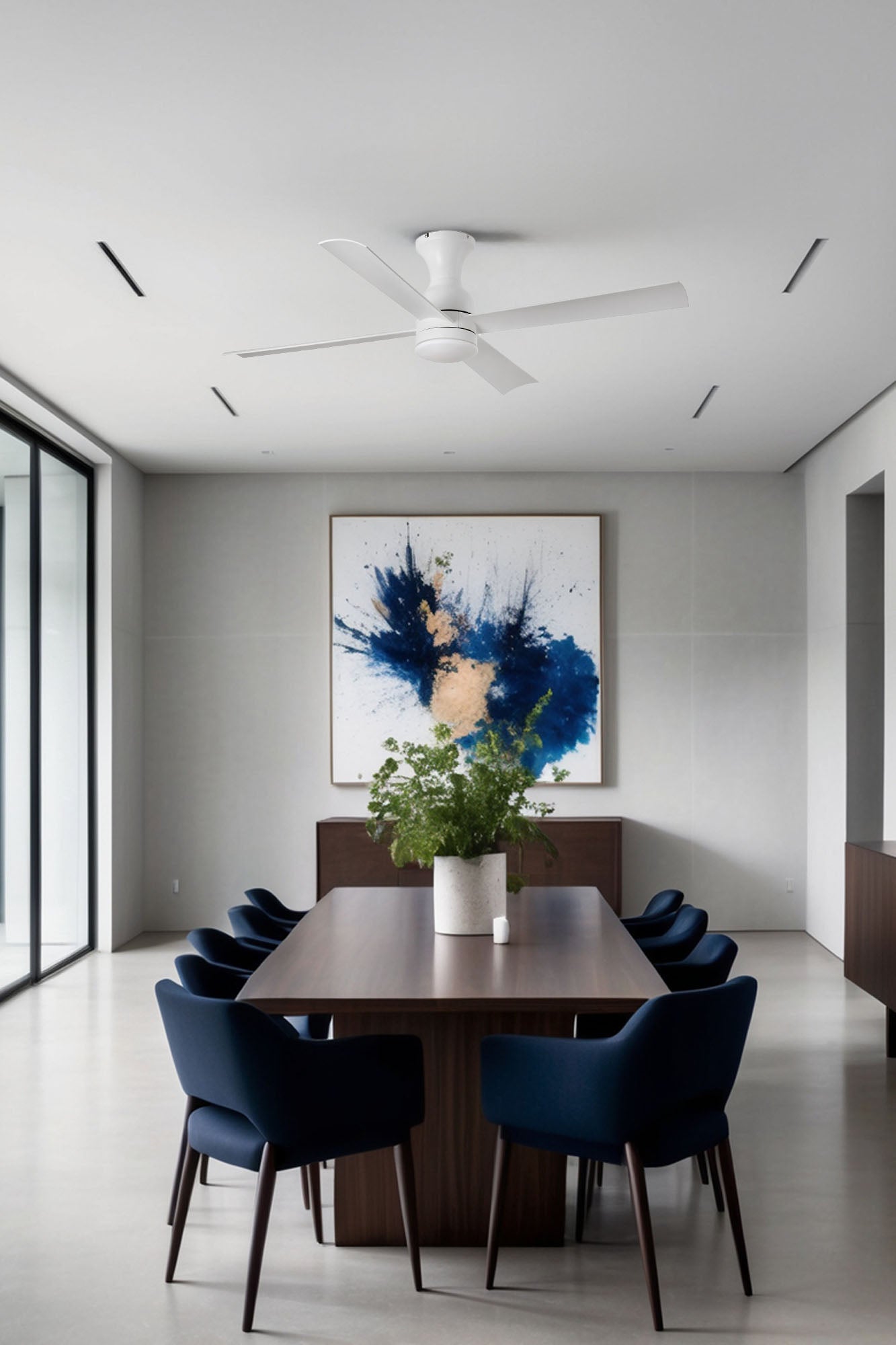 FRASER M LED valge ventilaator TUYA