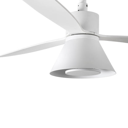 Takfläkt med belysning AMELIA Ø1320 WHITE 3P CONE CCT