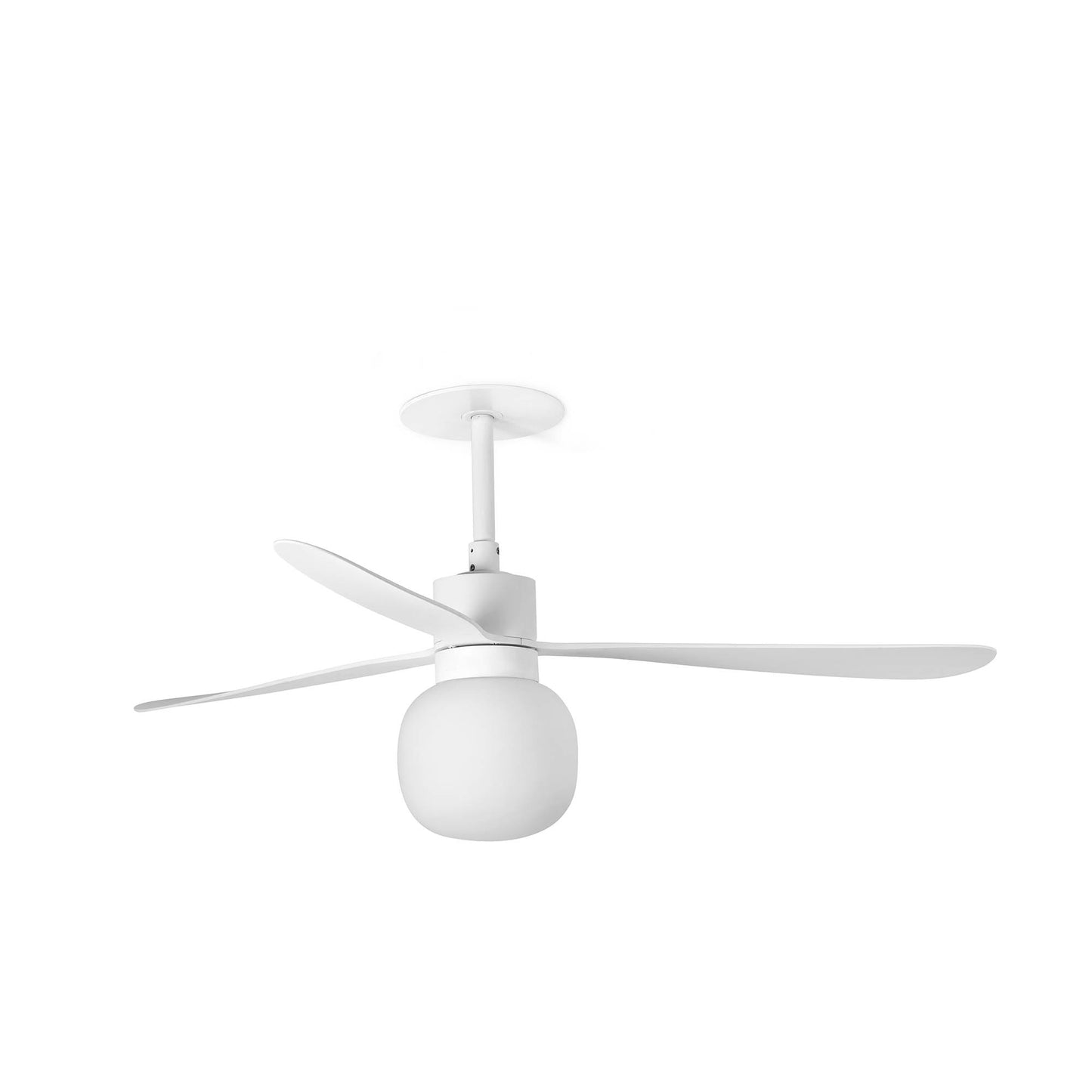AMELIA BALL L süvistatav valge/valge ventilaator, seinale paigaldatav juhtnupp must, 2700 K