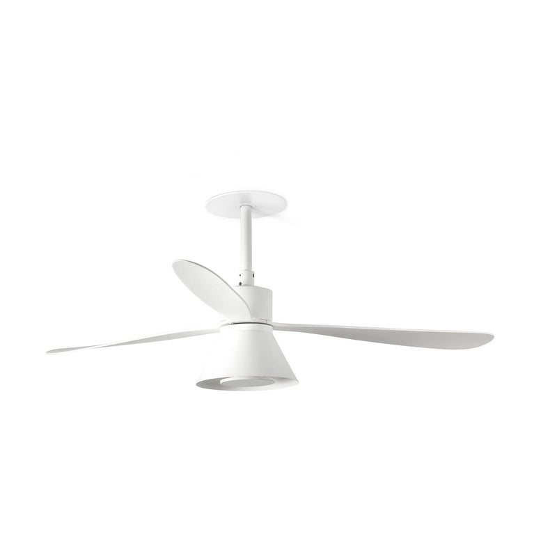 Ceiling fan with light AMELIA RECESS Ø1320 WHITE 3P CONE CCT TUYA