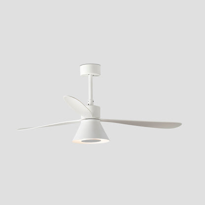 Vit takfläkt Amelia med belysning 1320 mm CCT Tuya