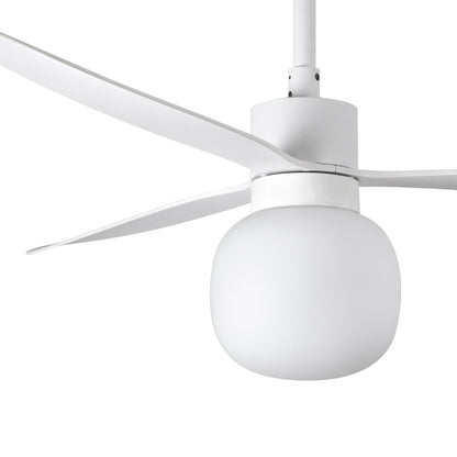 Smart takfläkt med belysning AMELIA Ø1320 vit 3P BALL 2700K TUYA