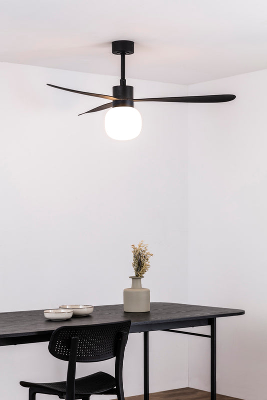 AMELIA BALL Ventilador de techo negro 2700K TUYA