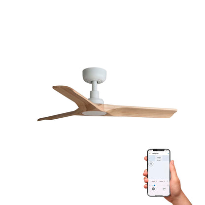 HEYWOOD S Valge/männipuidust ventilaator TUYA