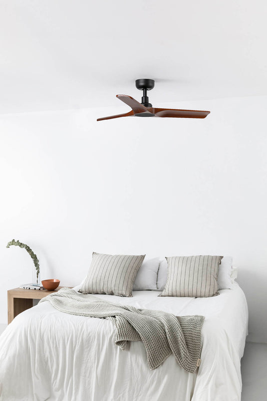 Ventilador de techo HEYWOOD S negro/nogal TUYA