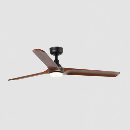 Ceiling fan with light HEYWOOD L Ø1320 BLACK 3P WALNUT OSC LED 10W CCT