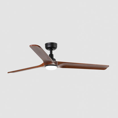 Ceiling fan with light HEYWOOD L Ø1320 BLACK 3P WALNUT OSC LED 10W CCT