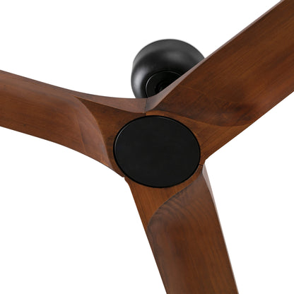 Потолочный вентилятор без светильника HEYWOOD L Ø1320MM BLACK 3 лопасти DARK WALNUT