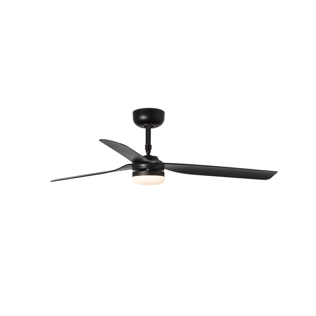Ventilador de techo con luz POINT M Ø1300 NEGRO 3P 18W TCC