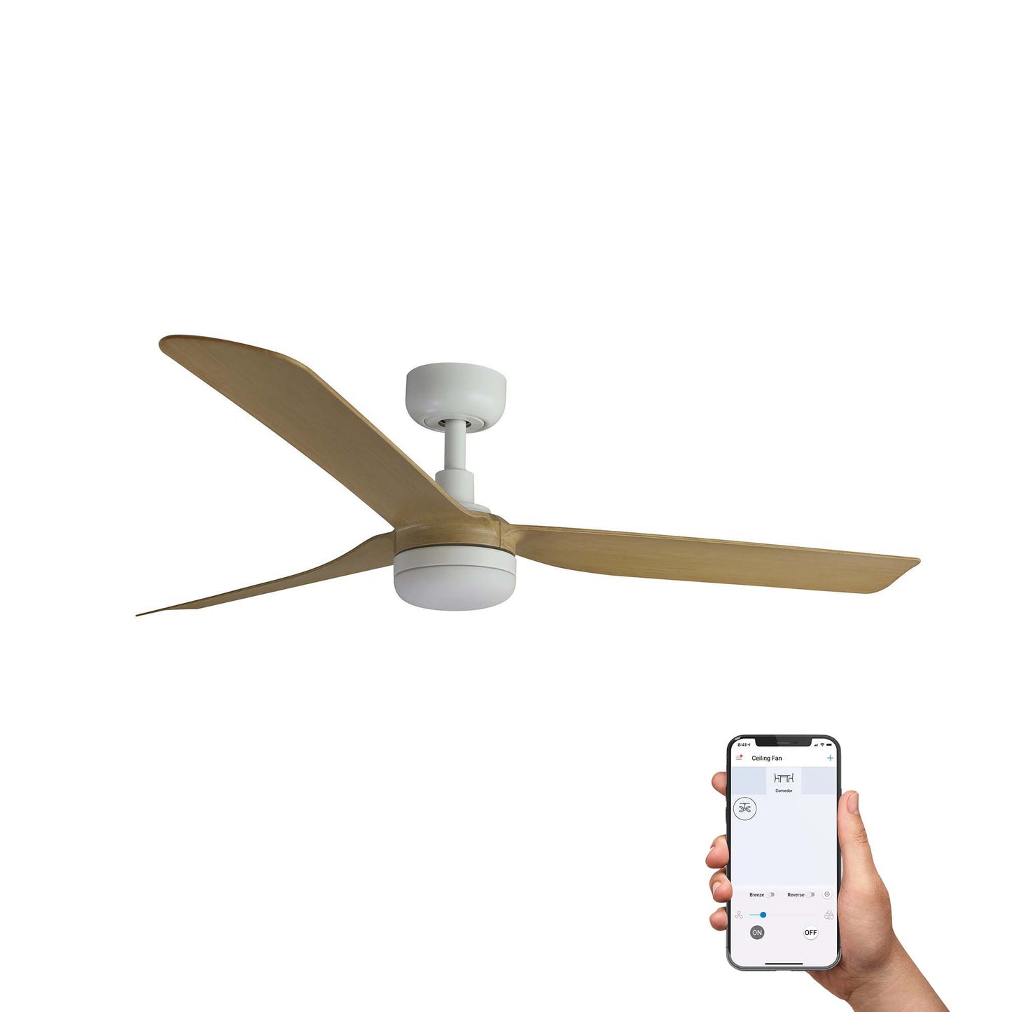 PUNT M LED valge/vahtra ventilaator TUYA