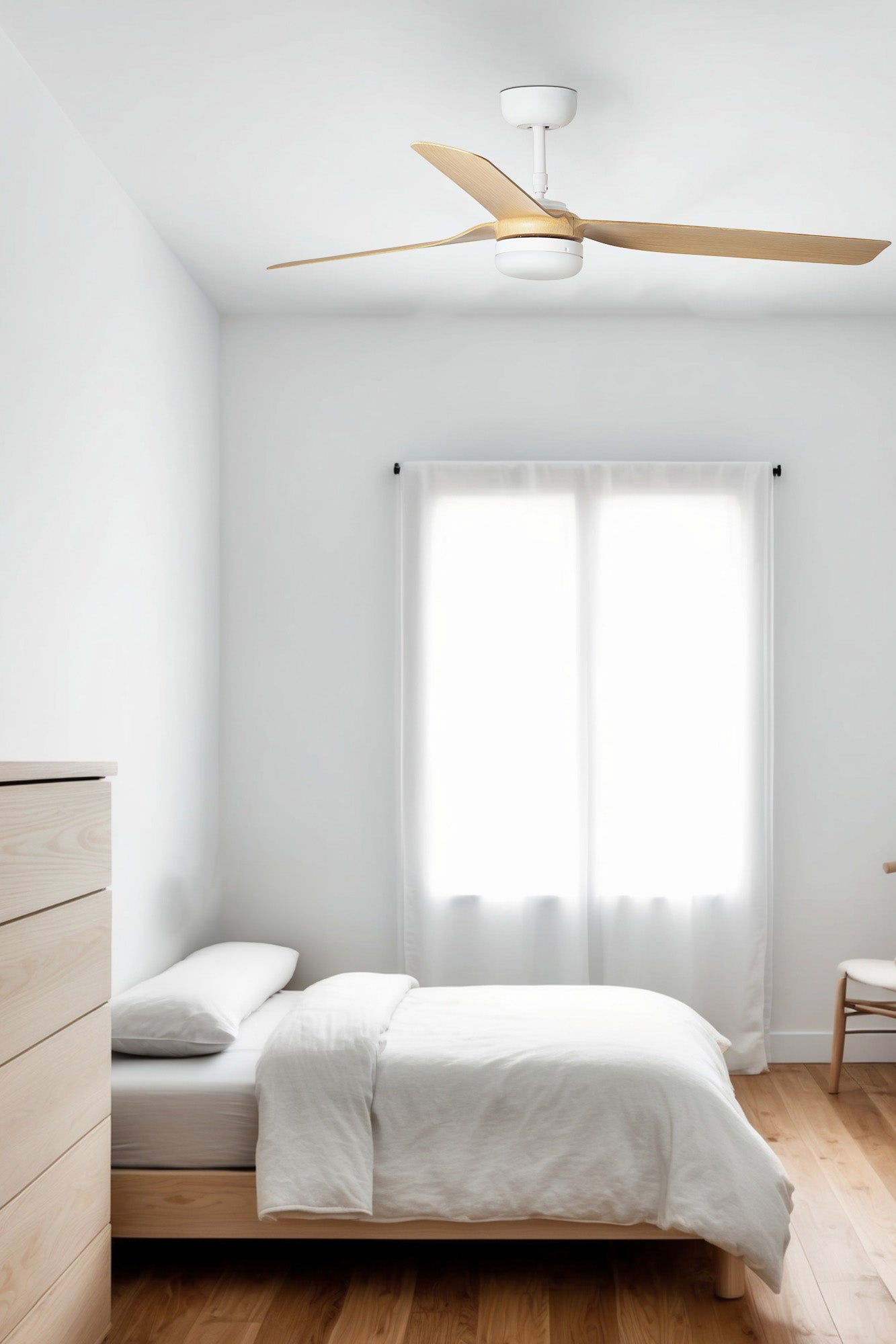 PUNT M White/maple fan 18W TUYA SWT