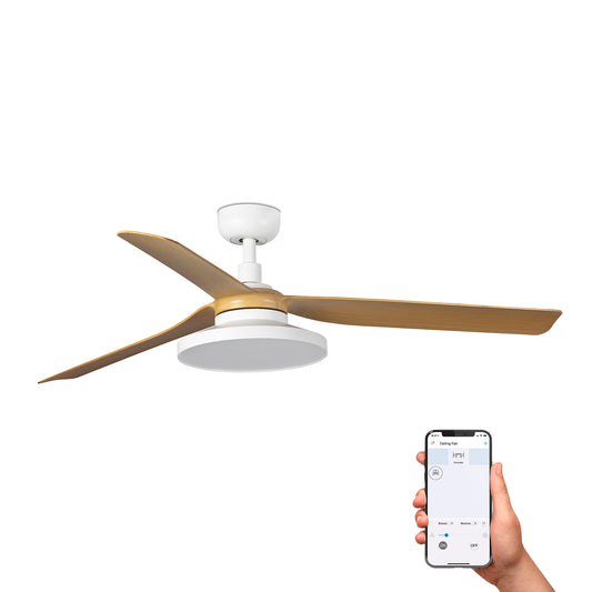 PUNT TAK M White/maple fan 3000K TUYA