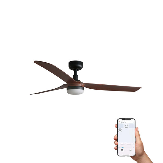 PUNT M Black/walnut fan 18W TUYA SWT