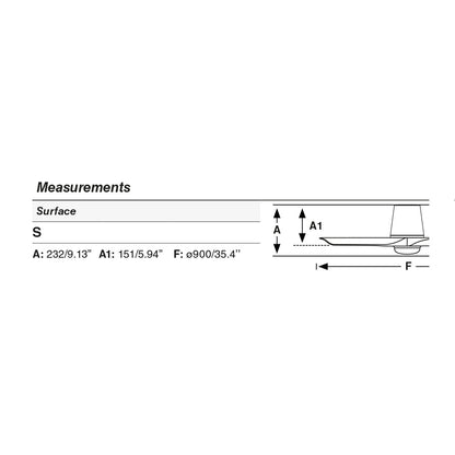 HEY TUB LED S valge ventilaator 10W SWT seinalülitiga valge