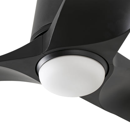 Потолочный вентилятор с подсветкой HEY TUB S Ø900mm BLACK, 3P, чёрный светодиодный модуль, 10W CCT