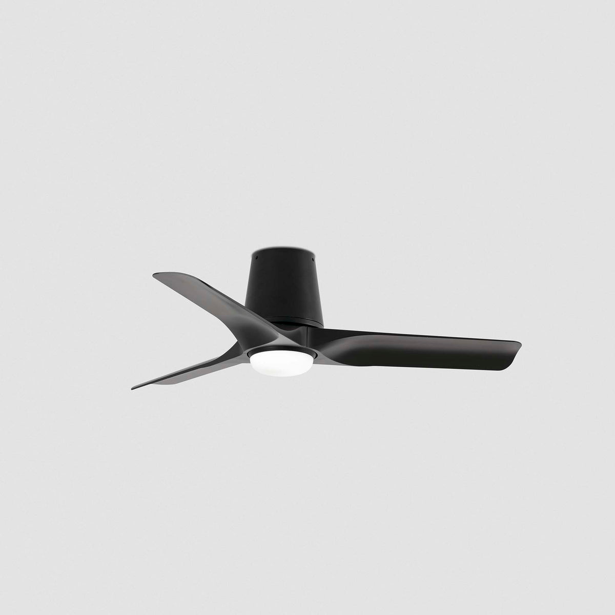 Потолочный вентилятор с подсветкой HEY TUB S Ø900mm BLACK, 3P, чёрный светодиодный модуль, 10W CCT