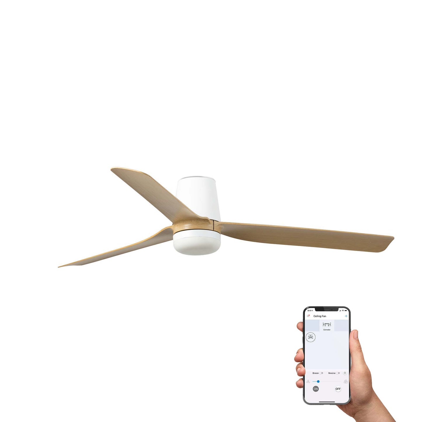 PUNT TUB M LED valge/vahtra ventilaator TUYA