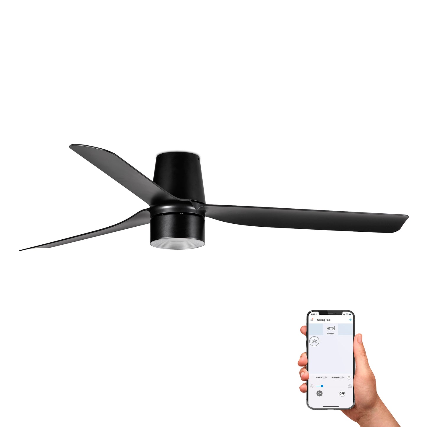PUNT TUB TEK M Black fan 3000K TUYA 0-10V