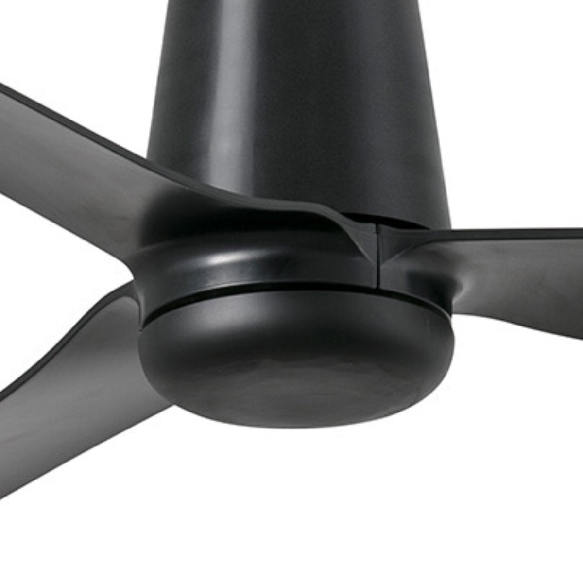 Ventilatore da soffitto senza luce PUNT TUB M Ø1300MM NERO 3 PALE NERE