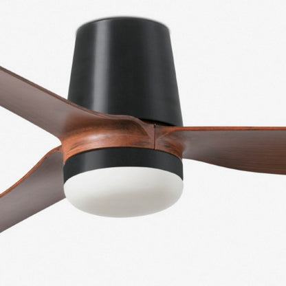 Ventilatore da soffitto con luce PUNT TUB M Ø1300 NERO 3PNOGAL 18W SWT