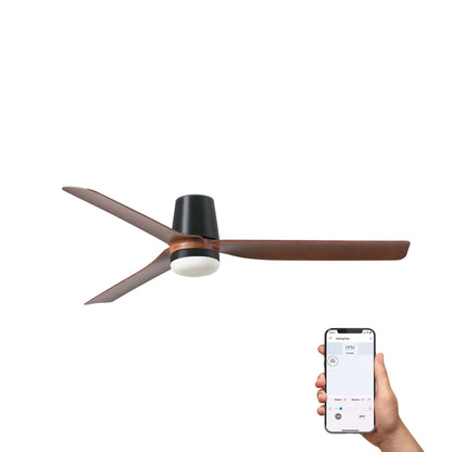 PUNT TUB M Black/walnut fan 18W TUYA SWT 0-10V