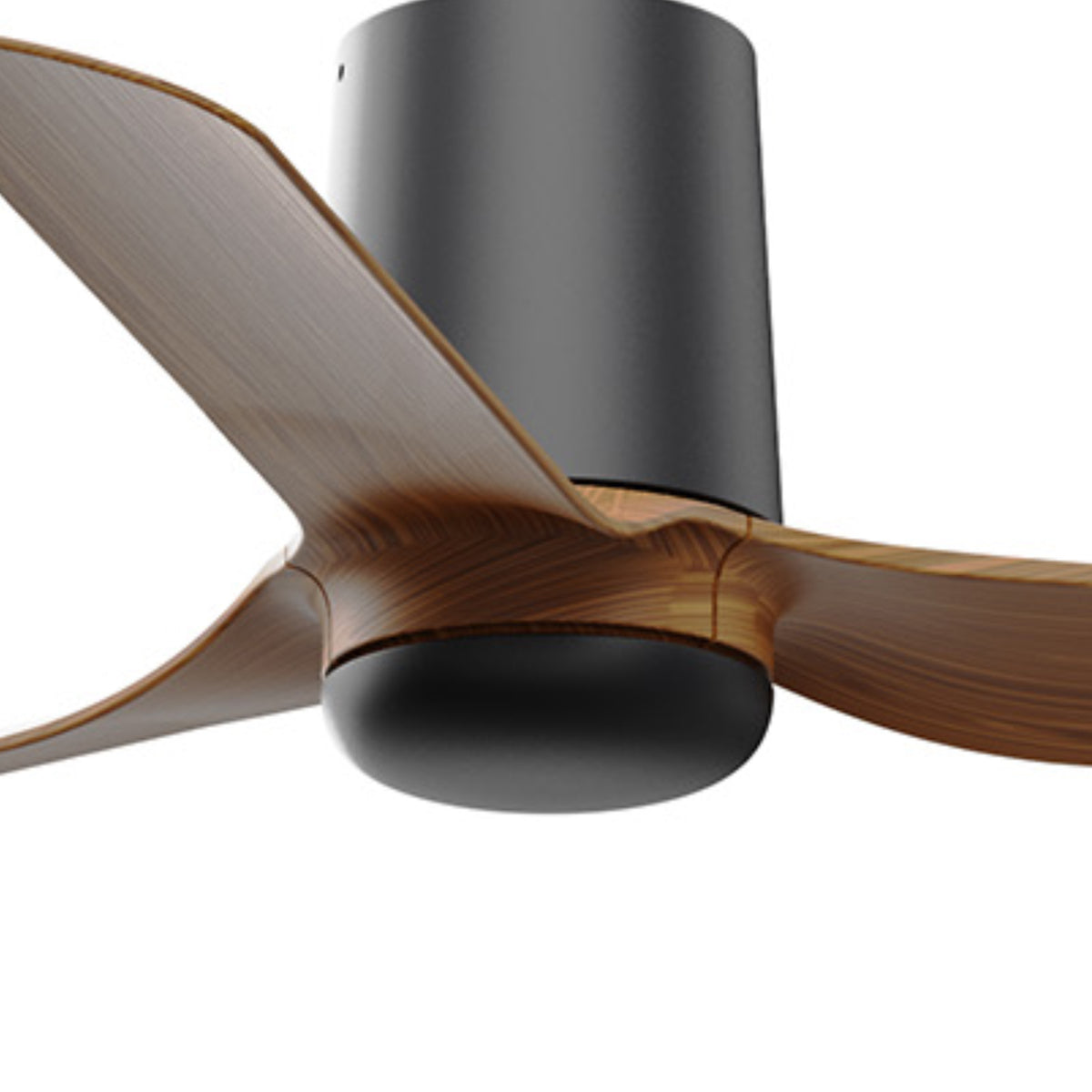Deckenventilator ohne Licht MINI PUNT TUB S Ø900MM SCHWARZ 3 FLÜGEL WALNUSS