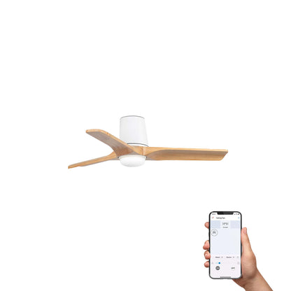 HEYWOOD TUB LED S White/pine fan 10W SWT TUYA